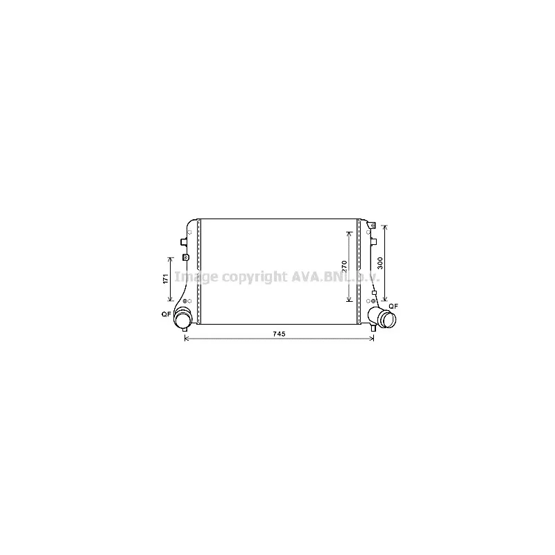 Intercooler, échangeur AVA QUALITY COOLING VN4377