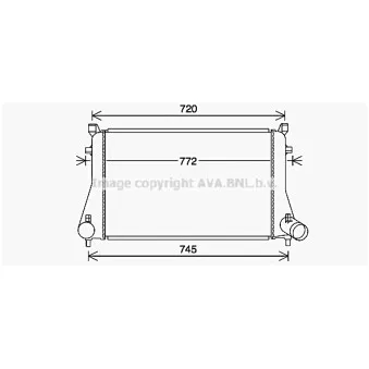 Intercooler, échangeur AVA QUALITY COOLING VN4403