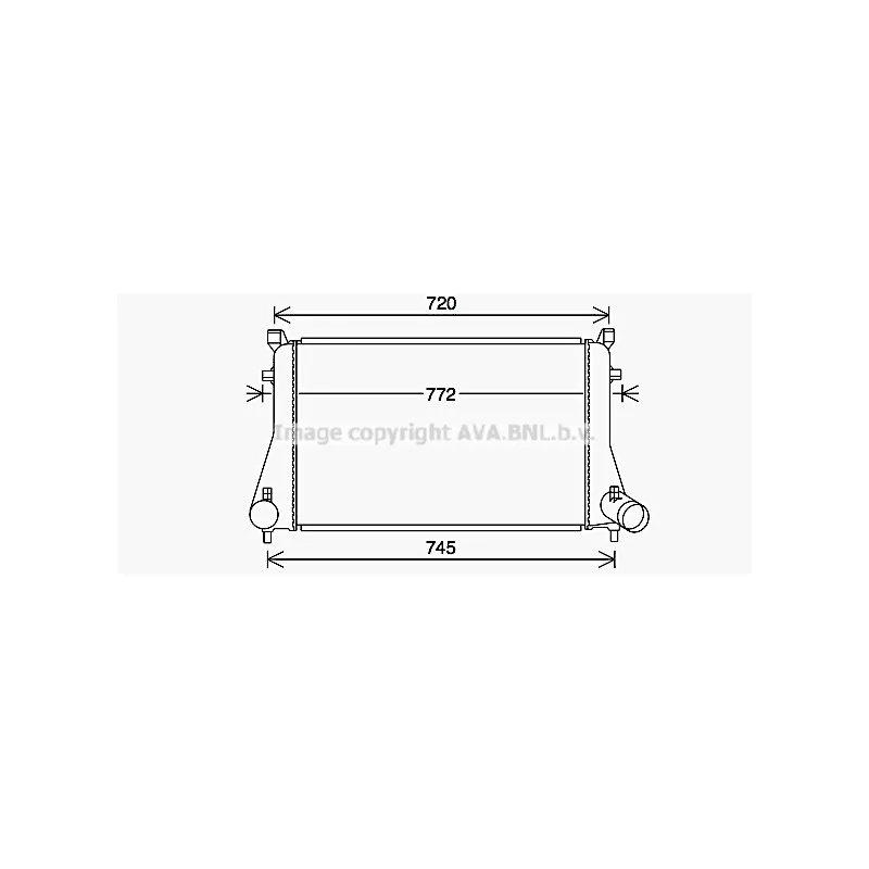 Intercooler, échangeur AVA QUALITY COOLING VN4403