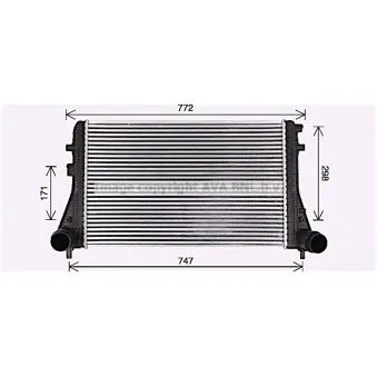 Intercooler, échangeur AVA QUALITY COOLING VN4413