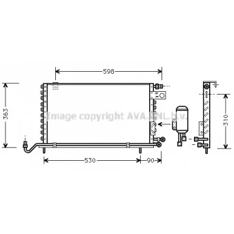 Condenseur, climatisation AVA QUALITY COOLING VN5118