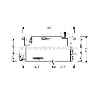 Condenseur, climatisation AVA QUALITY COOLING VN5141