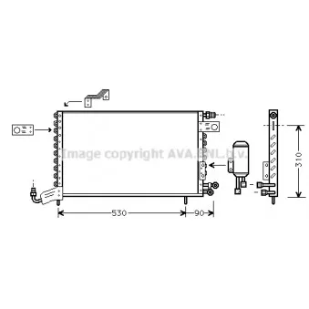 Condenseur, climatisation AVA QUALITY COOLING VN5142