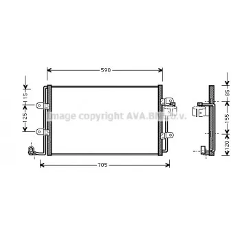 Condenseur, climatisation AVA QUALITY COOLING VN5176