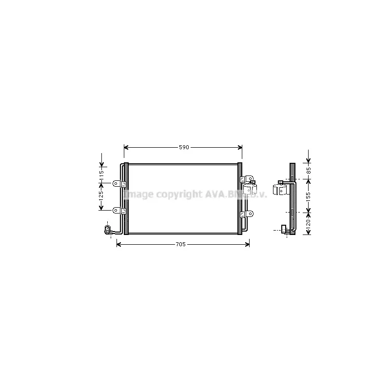 Condenseur, climatisation AVA QUALITY COOLING VN5176