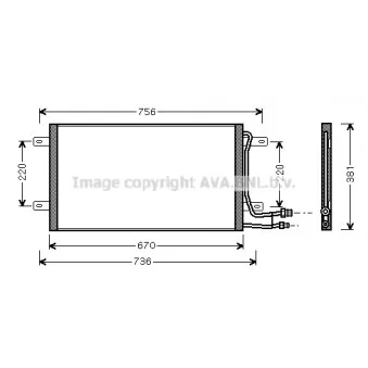 Condenseur, climatisation AVA QUALITY COOLING VN5187