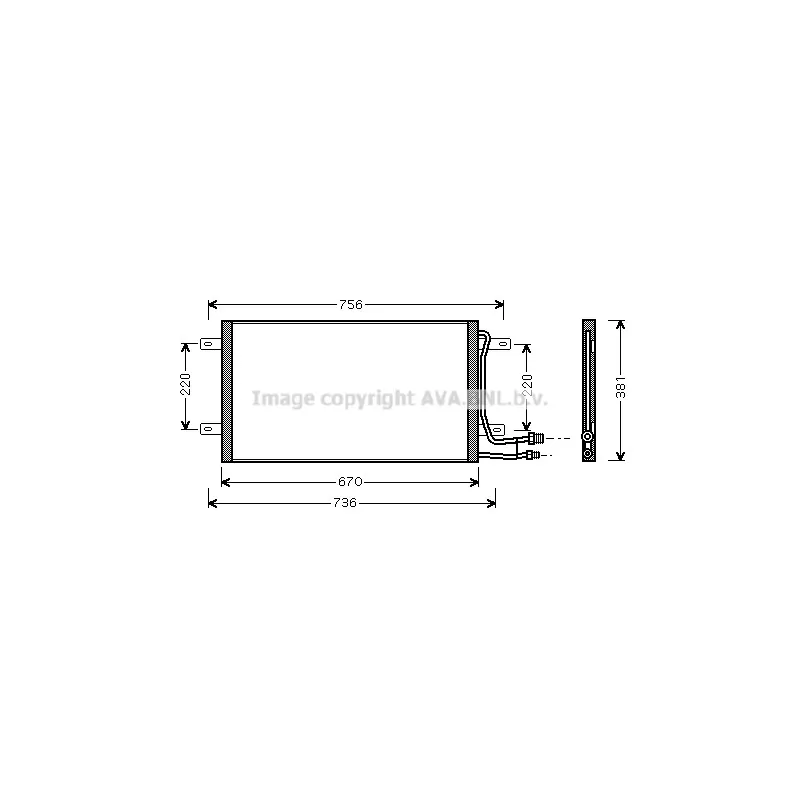 Condenseur, climatisation AVA QUALITY COOLING VN5187