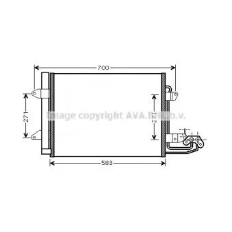 Condenseur, climatisation AVA QUALITY COOLING VN5211D