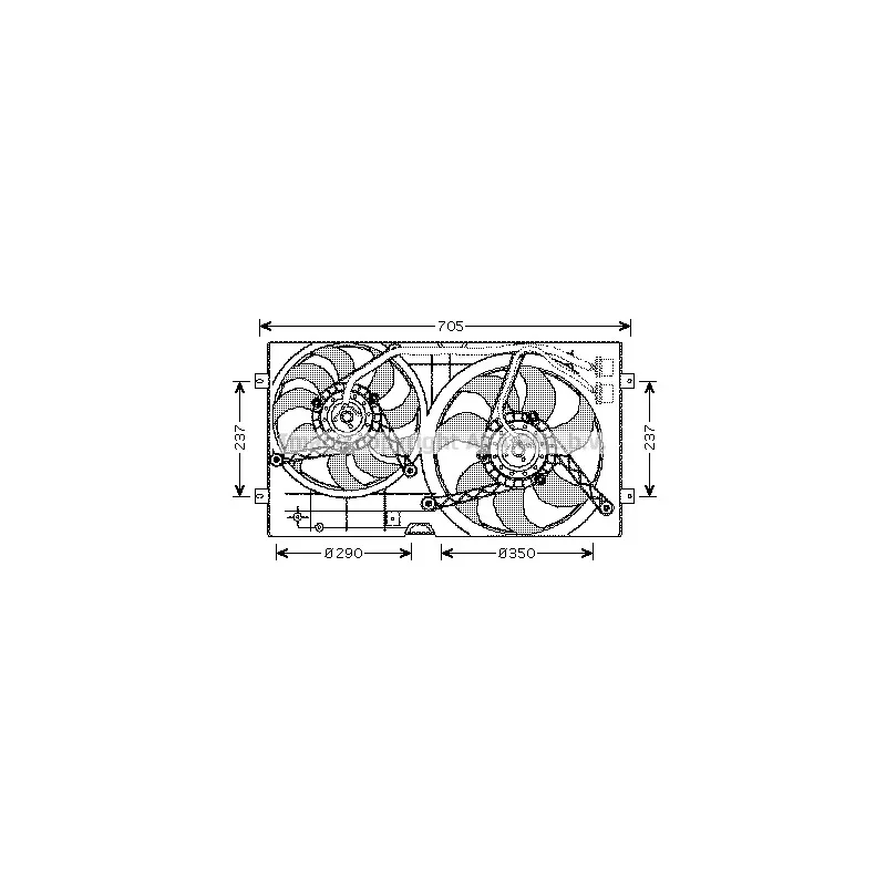 Ventilateur, refroidissement du moteur AVA QUALITY COOLING VN7503