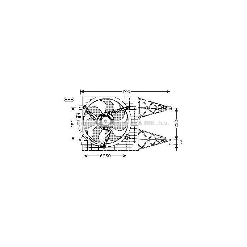 Ventilateur, refroidissement du moteur AVA QUALITY COOLING VN7513