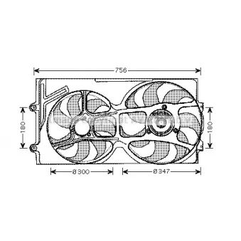 Ventilateur, refroidissement du moteur AVA QUALITY COOLING VN7514