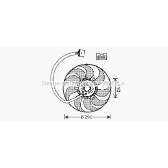 Ventilateur, refroidissement du moteur AVA QUALITY COOLING VN7522