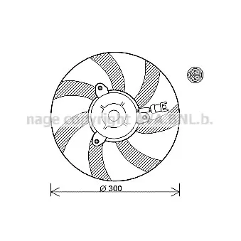 Ventilateur, refroidissement du moteur AVA QUALITY COOLING VN7527