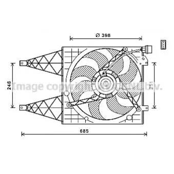 Ventilateur, refroidissement du moteur AVA QUALITY COOLING VN7532