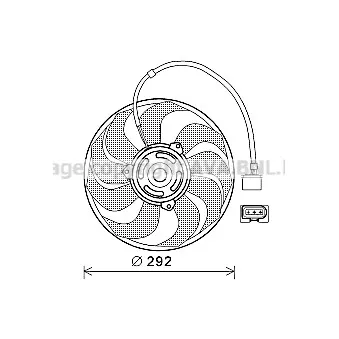 Ventilateur, refroidissement du moteur AVA QUALITY COOLING VN7533