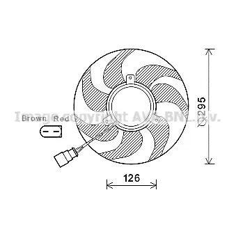 Ventilateur, refroidissement du moteur AVA QUALITY COOLING VN7535