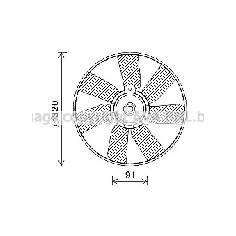 Ventilateur, refroidissement du moteur AVA QUALITY COOLING VN7538