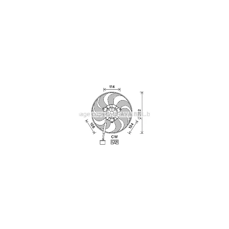 Ventilateur, refroidissement du moteur AVA QUALITY COOLING VN7539