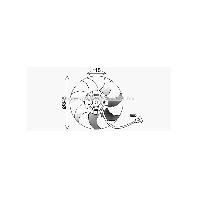 Ventilateur, refroidissement du moteur AVA QUALITY COOLING VN7541