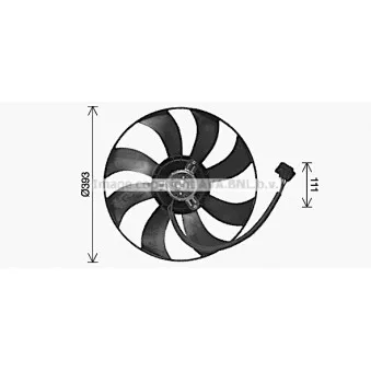 Ventilateur, refroidissement du moteur AVA QUALITY COOLING VN7544