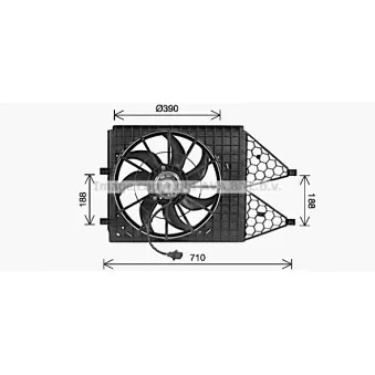 Ventilateur, refroidissement du moteur AVA QUALITY COOLING VN7545