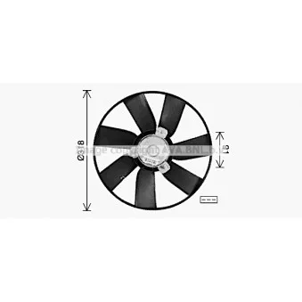 Ventilateur, refroidissement du moteur AVA QUALITY COOLING VN7550