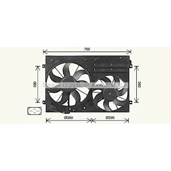 Ventilateur, refroidissement du moteur AVA QUALITY COOLING VN7551