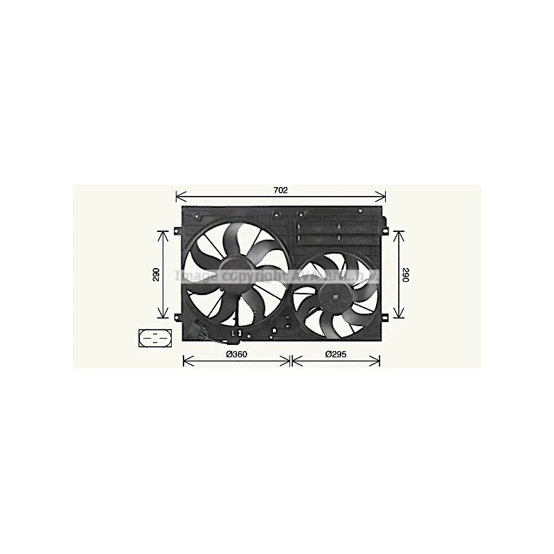 Ventilateur, refroidissement du moteur AVA QUALITY COOLING VN7551