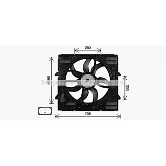 Ventilateur, refroidissement du moteur AVA QUALITY COOLING