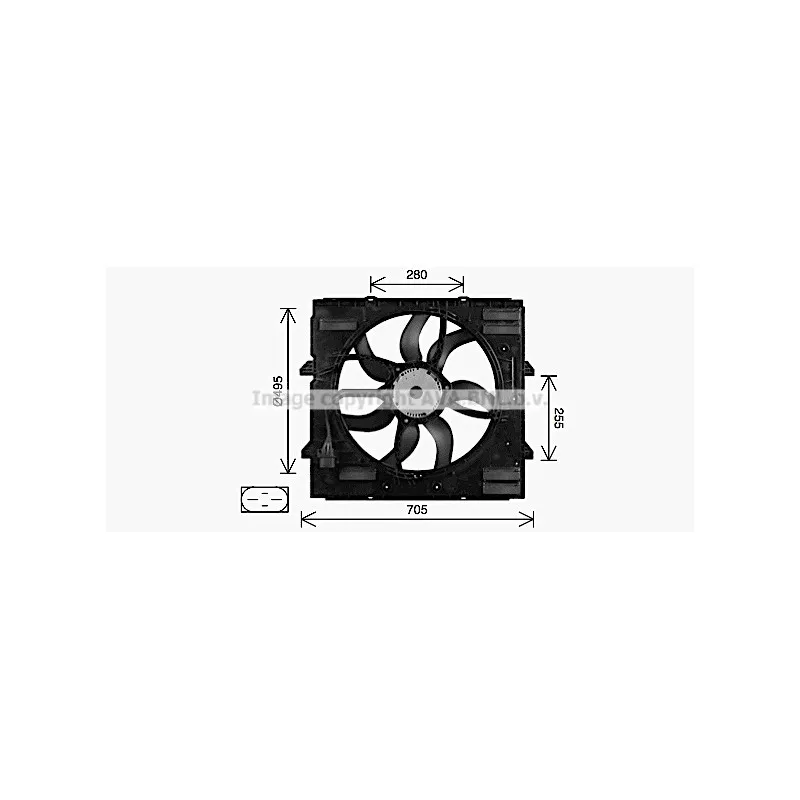 Ventilateur, refroidissement du moteur AVA QUALITY COOLING VN7552