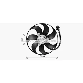 Ventilateur, refroidissement du moteur AVA QUALITY COOLING VN7553