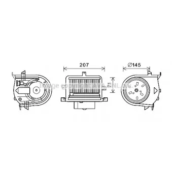 Moteur électrique, pulseur d'air habitacle AVA QUALITY COOLING VN8350