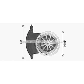 Moteur électrique, pulseur d'air habitacle AVA QUALITY COOLING VN8427