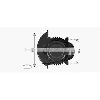Moteur électrique, pulseur d'air habitacle AVA QUALITY COOLING VN8435