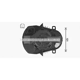 Moteur électrique, pulseur d'air habitacle AVA QUALITY COOLING VN8549