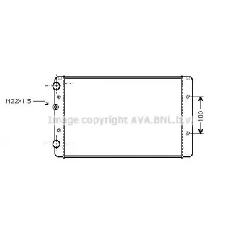 Radiateur, refroidissement du moteur AVA QUALITY COOLING VNA2027