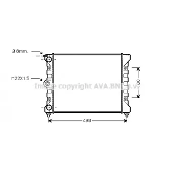 Radiateur, refroidissement du moteur AVA QUALITY COOLING