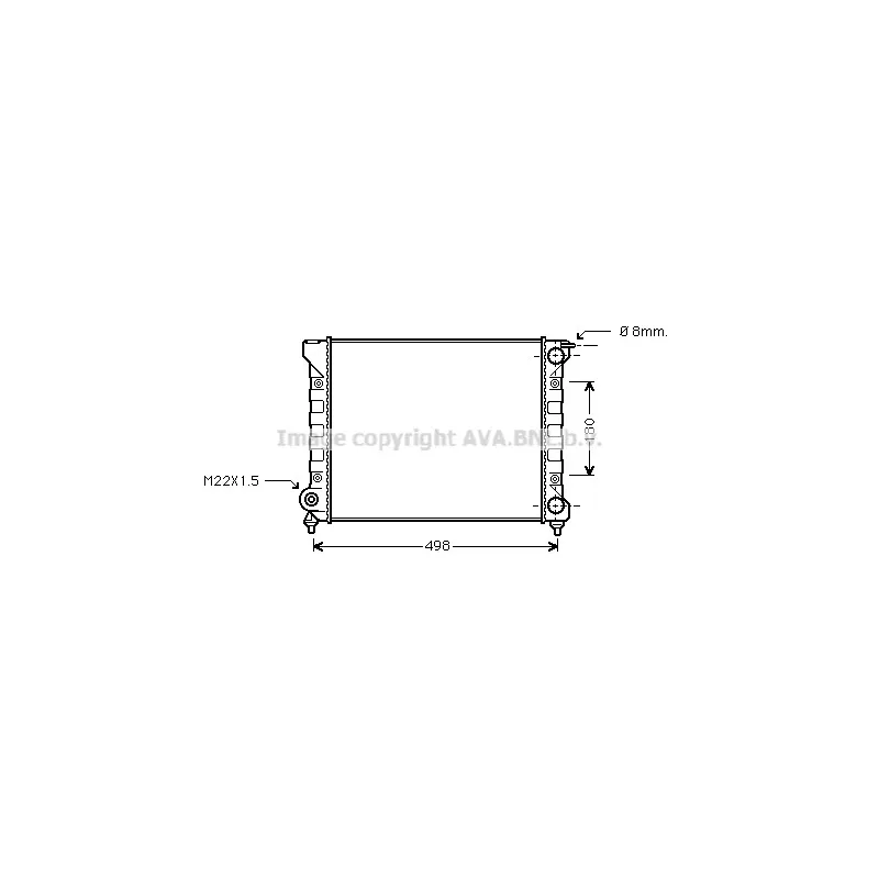 Radiateur, refroidissement du moteur AVA QUALITY COOLING VNA2040