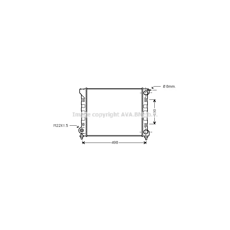 Radiateur, refroidissement du moteur AVA QUALITY COOLING VNA2047