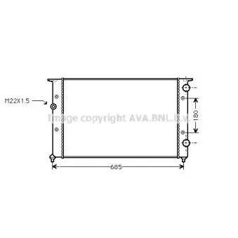 Radiateur, refroidissement du moteur AVA QUALITY COOLING VNA2102