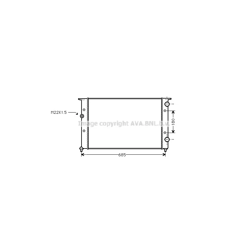 Radiateur, refroidissement du moteur AVA QUALITY COOLING VNA2102