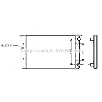 Radiateur, refroidissement du moteur AVA QUALITY COOLING VNA2105