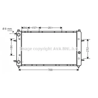 Radiateur, refroidissement du moteur AVA QUALITY COOLING VNA2114