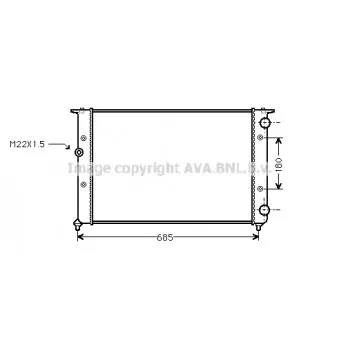 Radiateur, refroidissement du moteur AVA QUALITY COOLING VNA2116