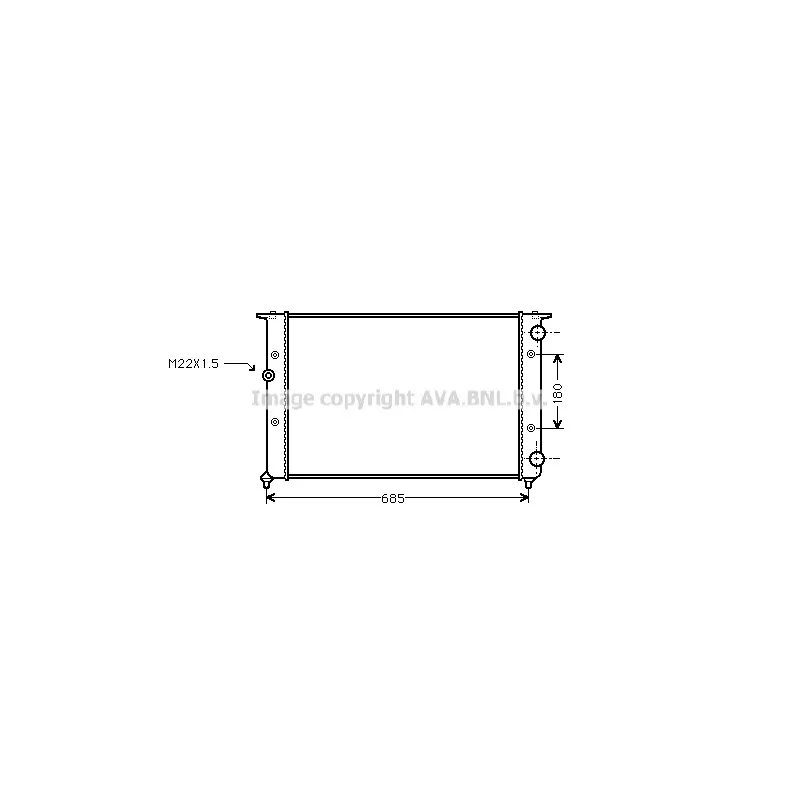Radiateur, refroidissement du moteur AVA QUALITY COOLING VNA2116