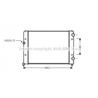 Radiateur, refroidissement du moteur AVA QUALITY COOLING VNA2119