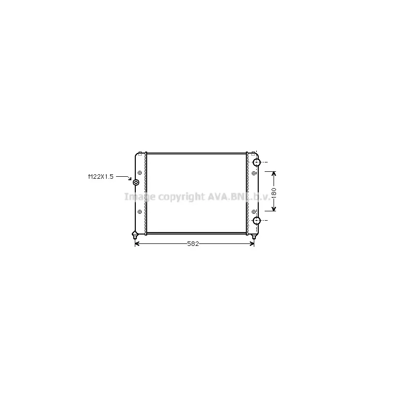 Radiateur, refroidissement du moteur AVA QUALITY COOLING VNA2119
