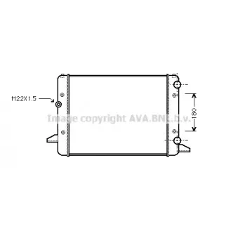 Radiateur, refroidissement du moteur AVA QUALITY COOLING VNA2120