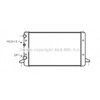 Radiateur, refroidissement du moteur AVA QUALITY COOLING VNA2121