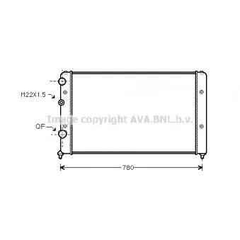 Radiateur, refroidissement du moteur AVA QUALITY COOLING VNA2122